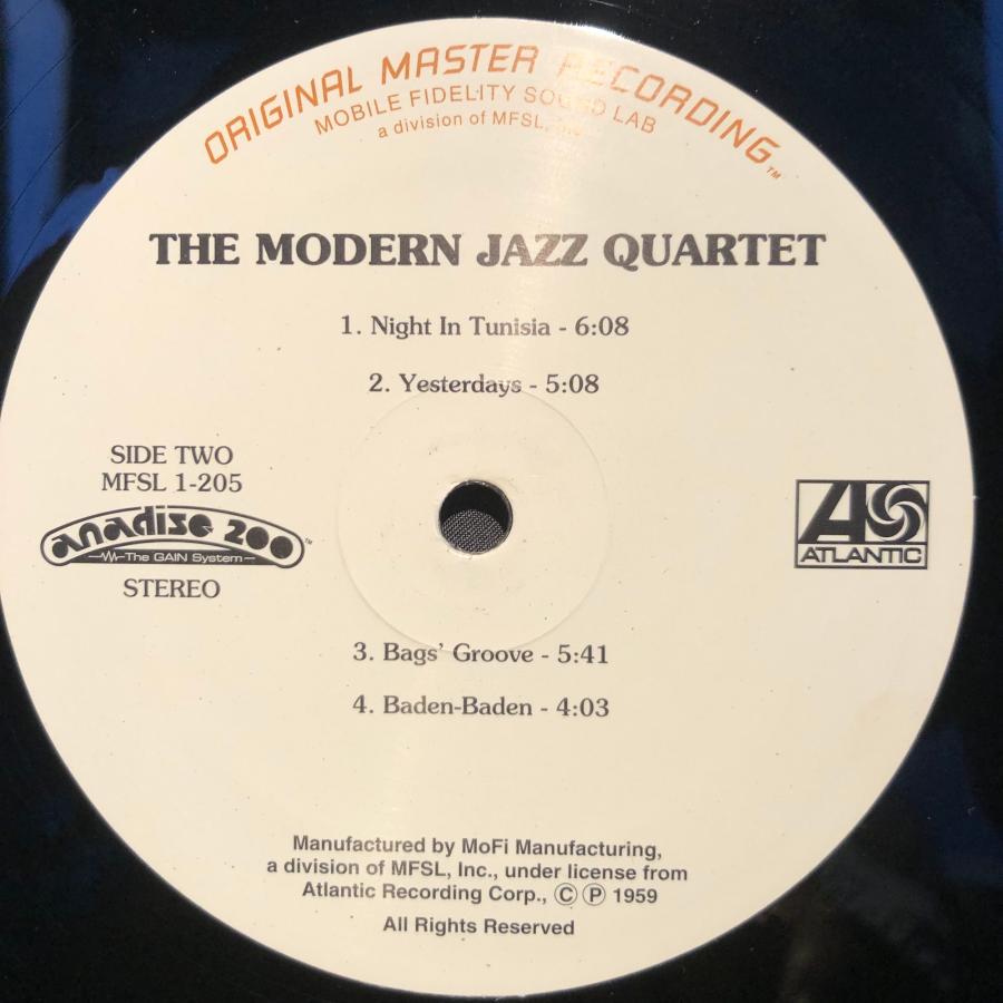 LP The Modern Jazz Quartet Mofi モービル盤