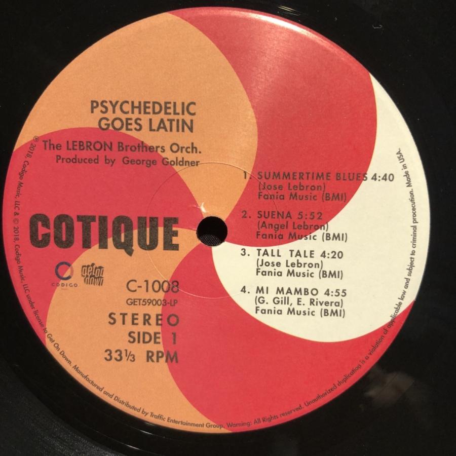 Psychedelic Goes Latin / the lebron brothers orchestra LP Get On