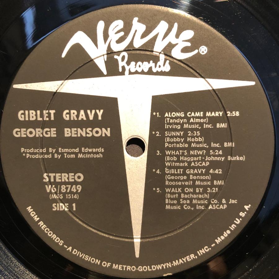 Benson / Giblet Gravy LP Verve Records j2865 tatsuda