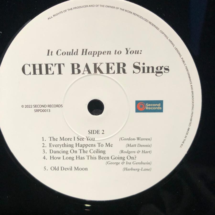 Chet Baker/ It Could Happen To You - Baker Sings LP Second Records
