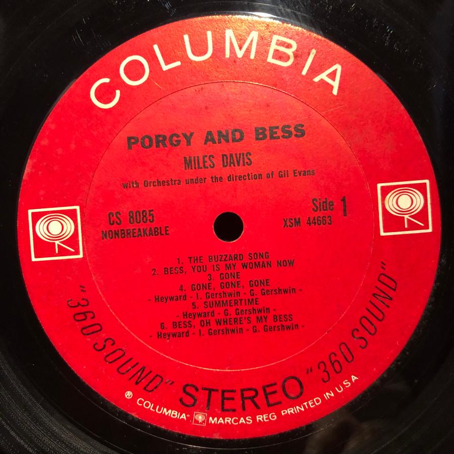 MILES DAVIS マイルス・デイビス/PORGY AND BESS 見本盤 MILES DAVIS マイルス・デイヴィス/Miles Davis「Porgy And Bess