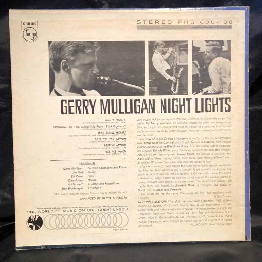 その他 LP Gerry Mulligan Night Lights SFX10543 PHILIPS /00260 Gerry Mulligan – Night Lights – Vinyl (LP, Album, Mono