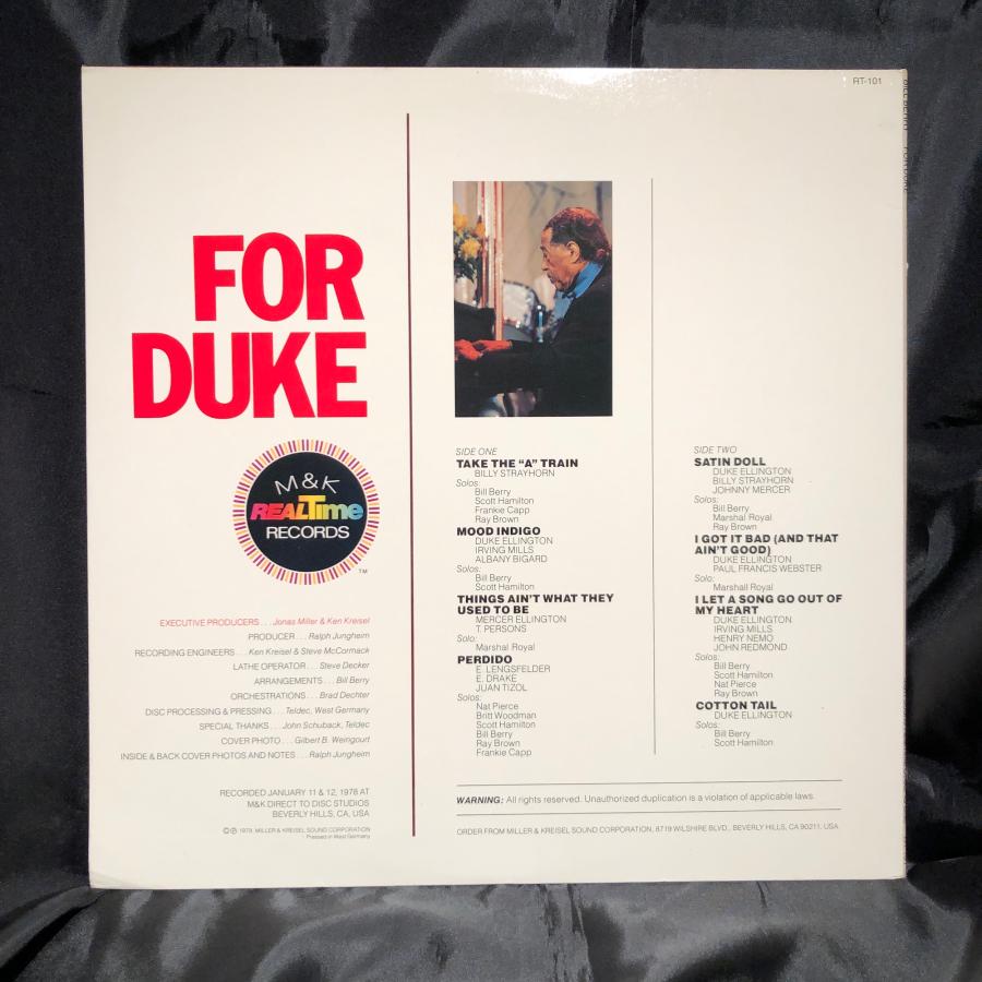 Bill Berry And His Ellington All-Stars / For Duke LP M & K