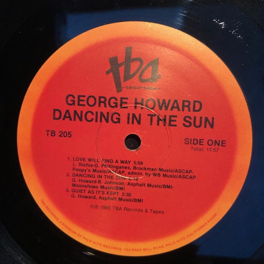 George Howard / Dancing In The Sun LP TBA Records & Tapes : tatsuda ...