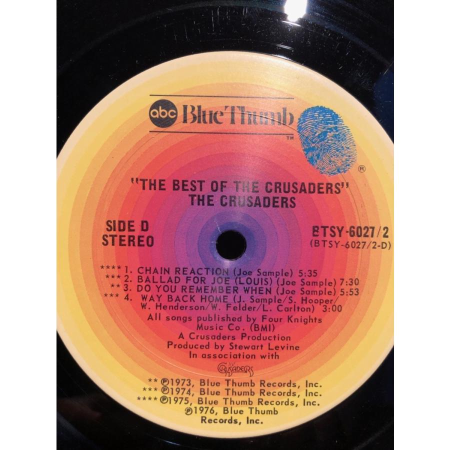 the best of the CRUSADERS ２LP abc BLUE THUMB｜tatsureco｜08