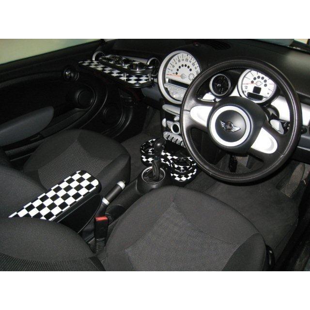 BUSSELL MINI専用センタードリンクホルダー チェッカーフラッグ BMW 