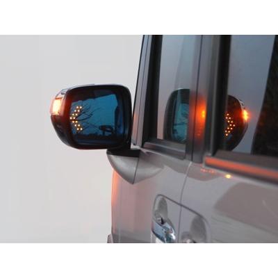 トヨタ ハイエース 200系 GARUDA ブルーワイドドアミラー LED