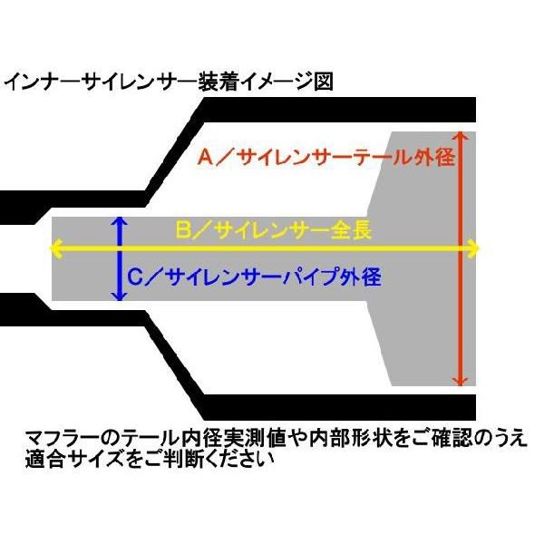 マフラーインナーサイレンサー 汎用120パイ（サイレンサー外径 約115.5