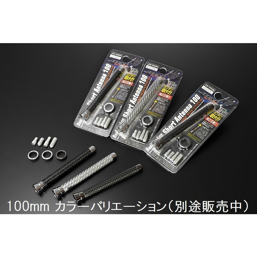 JDM リアルカーボンショートアンテナ 100mm ブラックカーボン