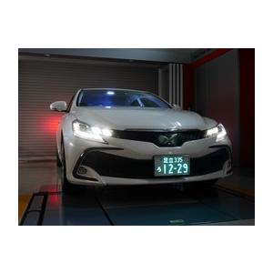 RG 乗用車12V用 薄型光るナンバープレート メッキ枠付き 字光式
