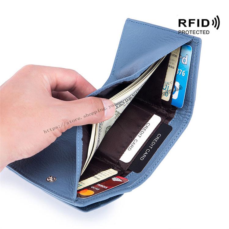 ミニ財布 財布 レディース メンズ 使いやすい レザー 本革 スキミング防止機能付き 三つ折り ミニウォレット 小銭入れ コンパクト おしゃれ 良好品