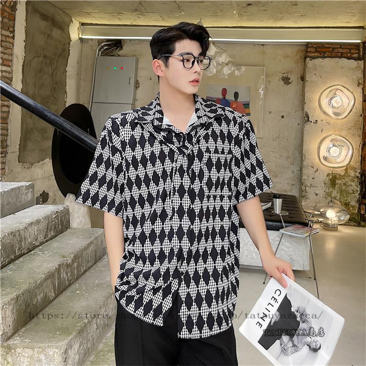 夏服 半袖シャツア開襟シャツ 幾何学模様 おしゃれ メンズファッション シャツ メンズ 上品 夏サマー おしゃれ 21 新作 21litchen0103 Tatsuya商店 通販 Yahoo ショッピング