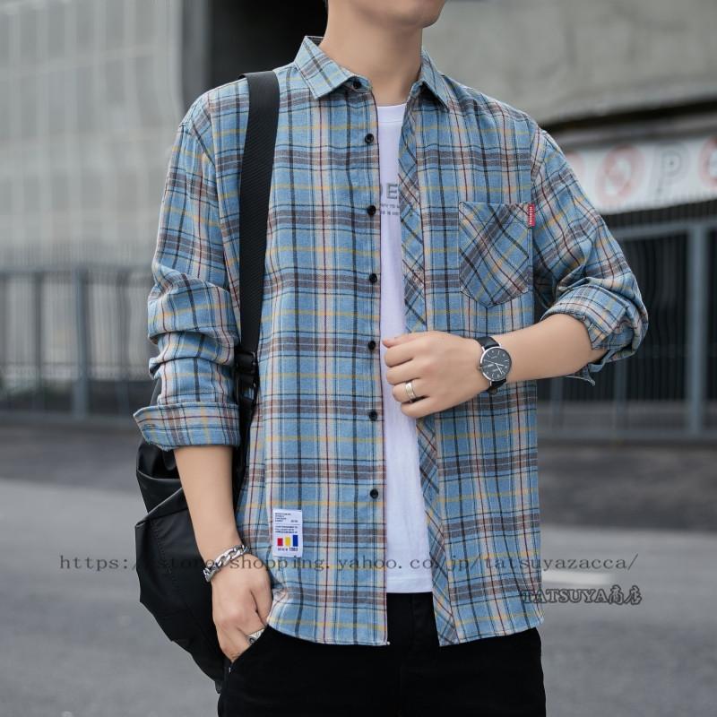 チェックシャツ メンズトップス 長袖 カジュアルシャツ チェック柄 シャツ ゆったり お洒落 シャツ 春 秋 新作ジャケット 人気秋服 通勤代30代 父の日 21litchen0306 Tatsuya商店 通販 Yahoo ショッピング