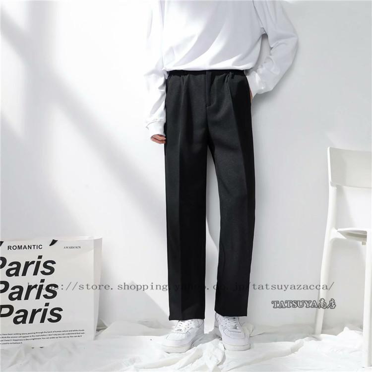スラックス メンズ ワイドパンツ ズボン ゆったり ファッション 人気 カジュアル 体型カバー 通勤ワイドルーズズボン 韓国風代 30代秋冬 新作 21litkuzi0258 Tatsuya商店 通販 Yahoo ショッピング