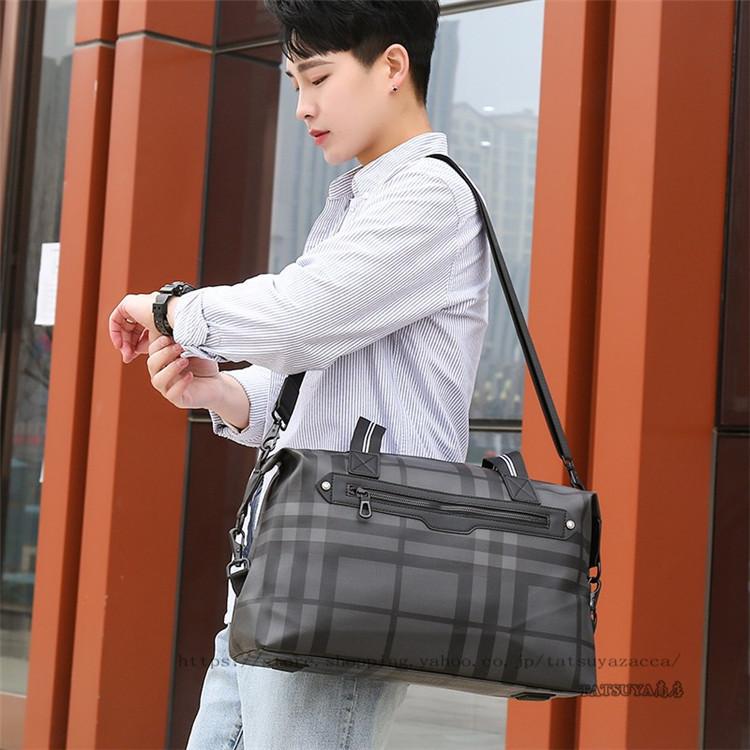 ボストンバッグ メンズ チェック柄 トートバッグ ハンドバッグ ショルダーバッグスポーツ 軽い おしゃれ 修学1泊 2泊 大容量 旅行バッグ 持ち込み ナイロン 21litmbao0037 Tatsuya商店 通販 Yahoo ショッピング