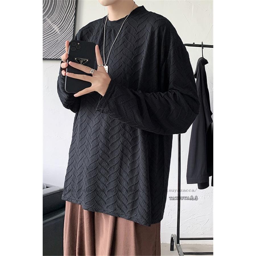 Tシャツ メンズ 薄手 ロングパンツ メンズファッション 丸い襟 ゆったり 大人セクシー 通勤 韓国ファッション カジュアル秋冬 新作 21litmct0050 Tatsuya商店 通販 Yahoo ショッピング
