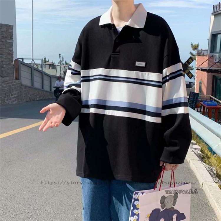 Tシャツ メンズ ポロシャツ レト口 ワイドルーズ 人気 ゆったり カジュアル 韓国ファッション ドロップショルダー 春夏秋 新作 21litmct0101 Tatsuya商店 通販 Yahoo ショッピング
