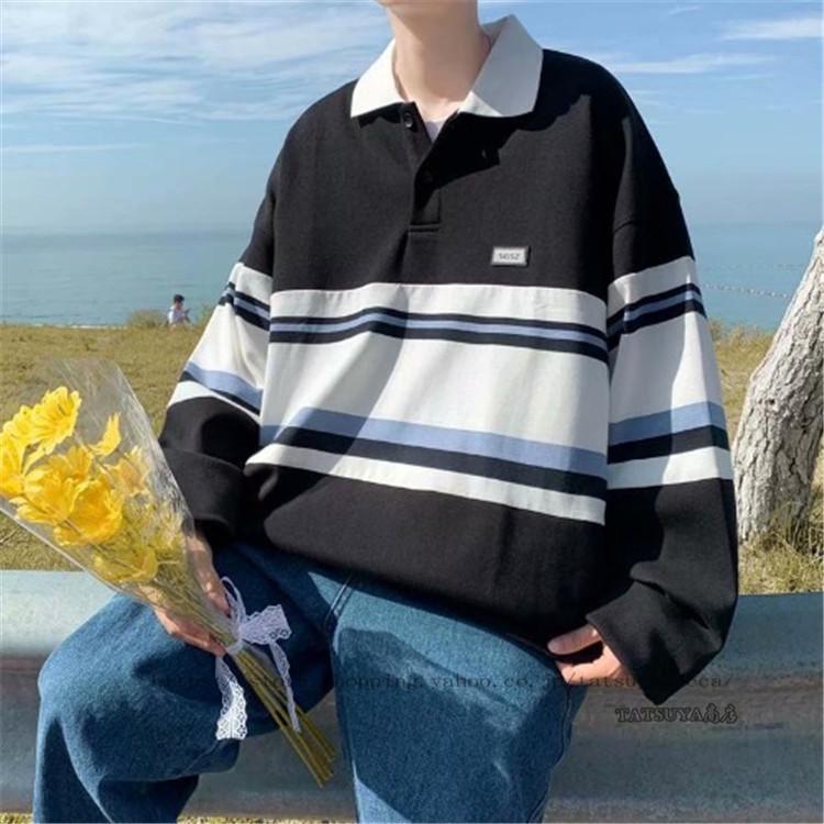 Tシャツ メンズ ポロシャツ レト口 ワイドルーズ 人気 ゆったり カジュアル 韓国ファッション ドロップショルダー 春夏秋 新作 21litmct0101 Tatsuya商店 通販 Yahoo ショッピング