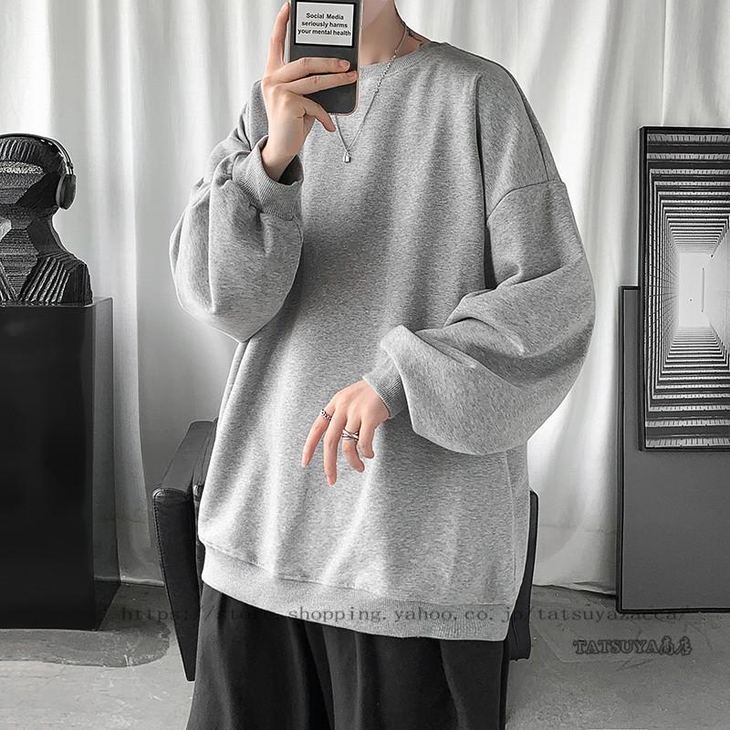 スウェットトレーナー メンズ 秋冬 裏起毛 長袖トレーナー オシャレtシャツ 無地トレーナー プルオーバー 10色インナー 通学通勤 カジュアルトップス 人気のファッションブランド