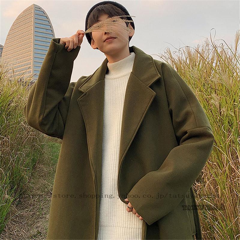 チェスターコート ウールコート 重ね着 ロングコート ロング ジャケット コート メンズ アウター ボリュームネック ビジネス スリム 暖か 脱着可襟元 冬服 新作からsaleアイテム等お得な商品 満載