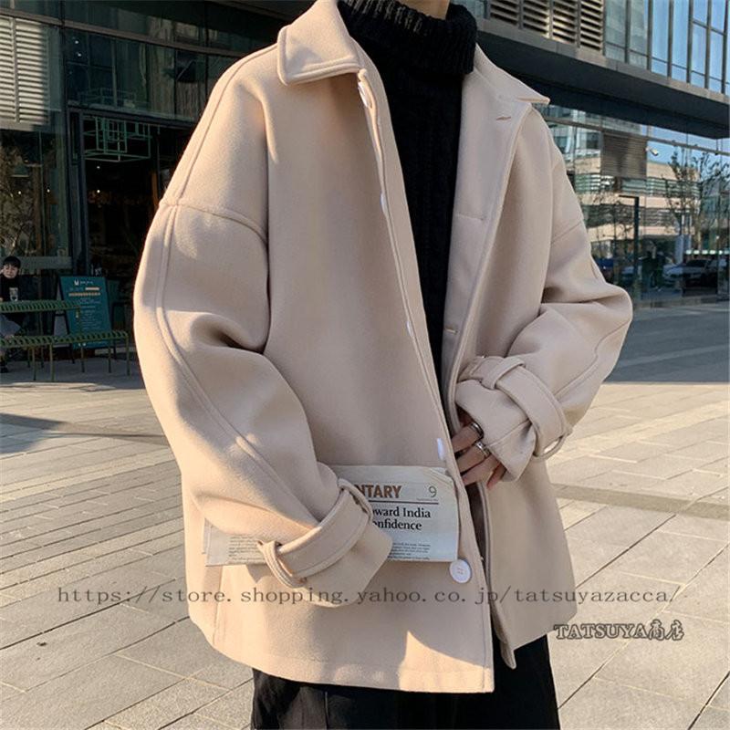 メンズ チェスターコート アウター メンズコート ショート丈コート カジュアルコート 無地コート ショート丈 ポケット付き 防寒 暖かい お兄系 かっこいい 秋冬 21litmf0028 Tatsuya商店 通販 Yahoo ショッピング