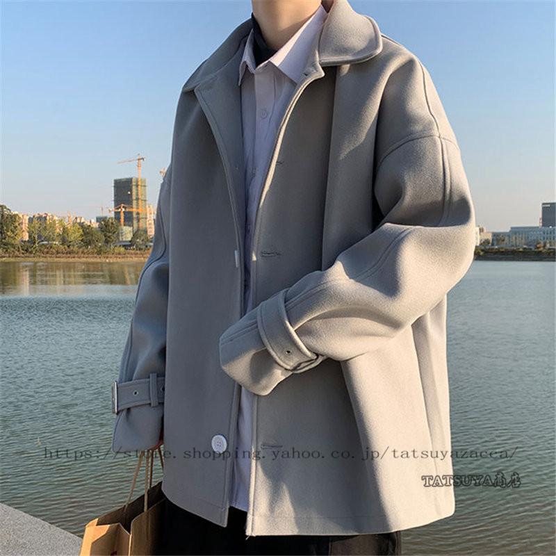 メンズ チェスターコート アウター メンズコート ショート丈コート カジュアルコート 無地コート ショート丈 ポケット付き 防寒 暖かい お兄系 かっこいい 秋冬 21litmf0028 Tatsuya商店 通販 Yahoo ショッピング