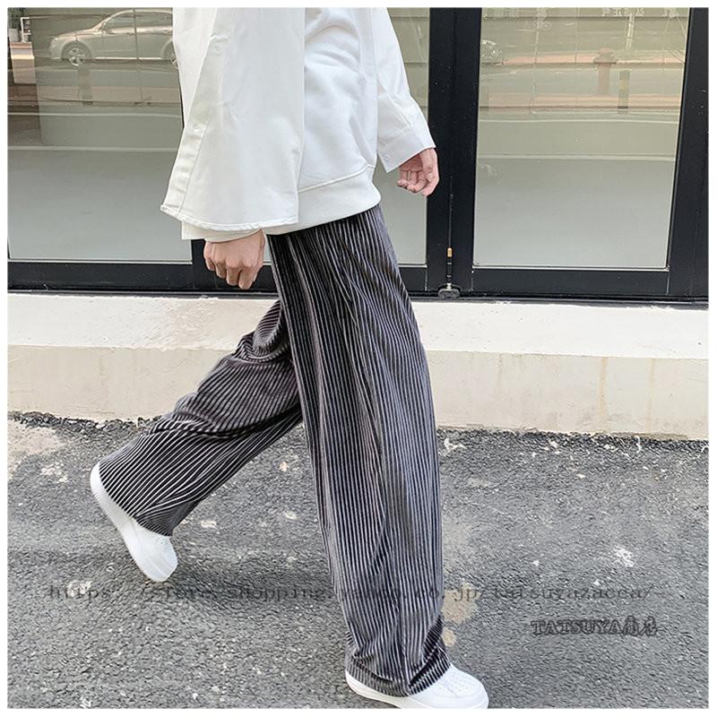 ワイドパンツメンズ ボトムス パンツ コーデュロイ ワイドルーズカジュアル ファッション 通学上品 通勤 新作 ストレート 代 30代 秋冬韓国 ファッション 21litpants0018 Tatsuya商店 通販 Yahoo ショッピング