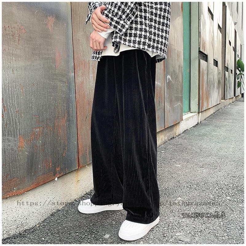 ワイドパンツメンズ ボトムス パンツ コーデュロイ ワイドルーズカジュアル ファッション 通学上品 通勤 新作 ストレート 代 30代 秋冬韓国 ファッション 21litpants0018 Tatsuya商店 通販 Yahoo ショッピング