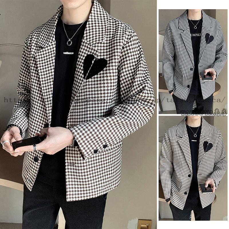 ジャケット メンズ テーラード ブレザー チェック 格子柄 お洒落 メンズファッション 春秋 カジュアルスーツ 代30代40代 紳士用 通勤 アウター Jacket 22litsuit028 Tatsuya商店 通販 Yahoo ショッピング