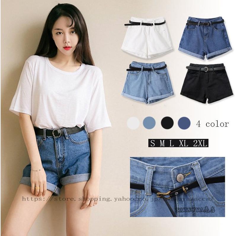 レディースファッション ハイウエストデニムショートパンツ ショートパンツ レディース ハイウエスト 夏涼しさレディース  :coop21603:TATSUYA商店 - 通販 - Yahoo!ショッピング