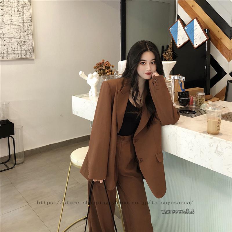 セール価格 韓国 ファッション レディース セットアップ パンツスーツ ワイドパンツ Www Instantupright Com