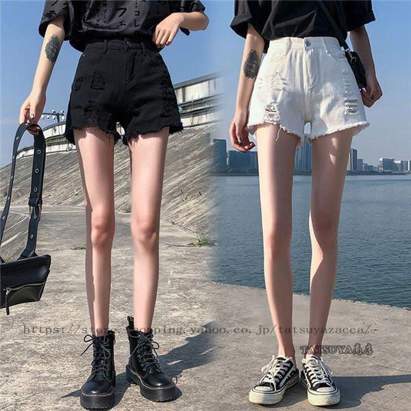 日本限定モデル レディース ショートパンツ パンツ ショーパン 短パン デニム ジーンズ ダメージデニム ダメージ加工 ボトムス 旅行 リゾート 海 プール 春夏 Simbcity Net