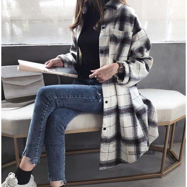 チェックシャツ レディース ロング シャツ ブラウス ロングシャツ おしゃれ 長袖 チェック柄 アウター レディースファッション Copu Tatsuya商店 通販 Yahoo ショッピング