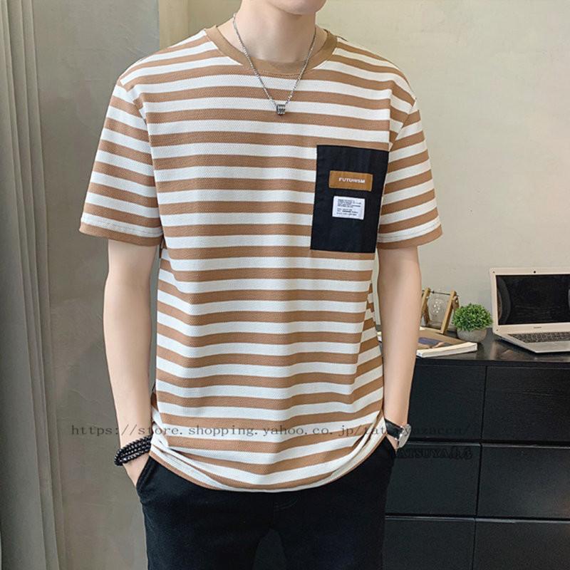 Tシャツ メンズ ドライ 速乾 無地 半袖 ゆったり おしゃれ ストリート系 韓国ファッション メンズ用 夏tシャツ 春tシャツ ボーダー柄 ソフト 人気 吸汗速乾 Zk22tx0068 Tatsuya商店 通販 Yahoo ショッピング
