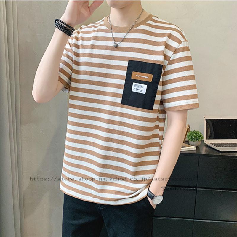 Tシャツ メンズ ドライ 速乾 無地 半袖 ゆったり おしゃれ ストリート系 韓国ファッション メンズ用 夏tシャツ 春tシャツ ボーダー柄 ソフト 人気 吸汗速乾 Zk22tx0068 Tatsuya商店 通販 Yahoo ショッピング
