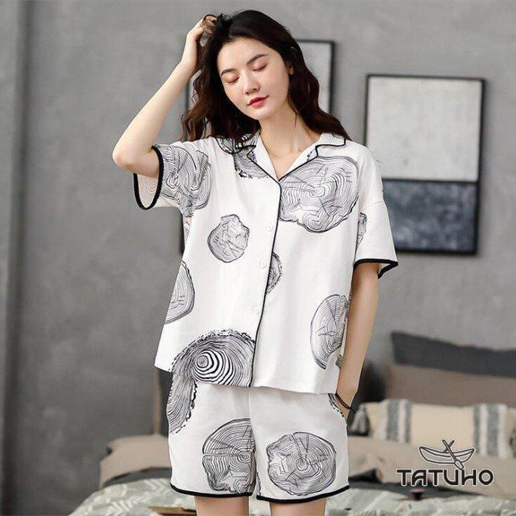 高速配送 綿 パジャマ 半袖 夏 春 レディース ルームウェア パジャマ ルームウェア ゆったり 寝巻き 部屋着 女性 オシャレ 韓国風 可愛い 上下セット フラワー柄 パジャマ サイズ 2xl Edudepart Com