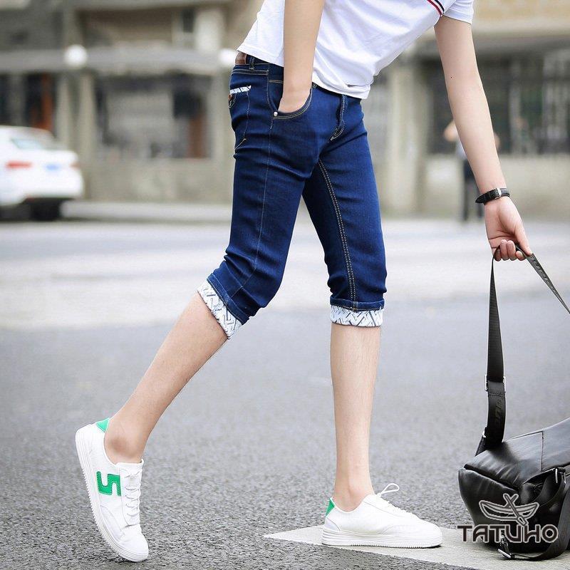 ジーンズ デニム クロップドパンツ パンツ メンズ 七分丈 クロップド ジーパン デニムパンツ ハーフパンツ きれいめ 着こなし 涼しい コーデ 夏 Tatuho622 Mi1 達帆ショップ 通販 Yahoo ショッピング