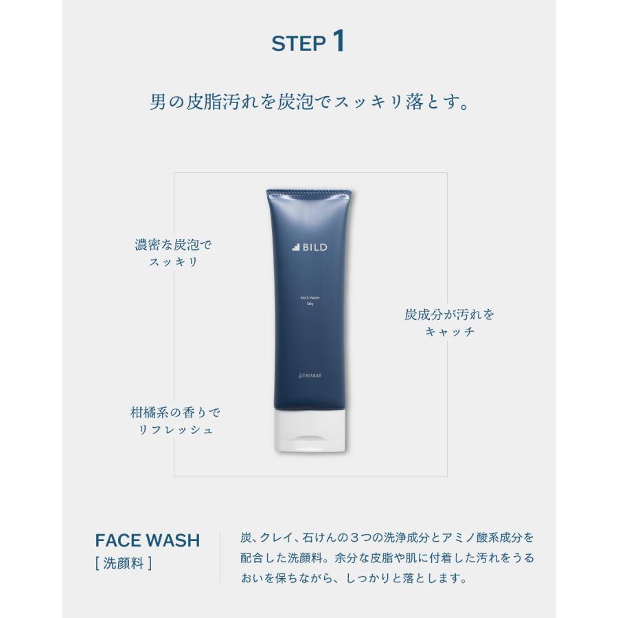BILD】お試し オールインワン 洗顔 スキンケア メンズ お試し5包セット