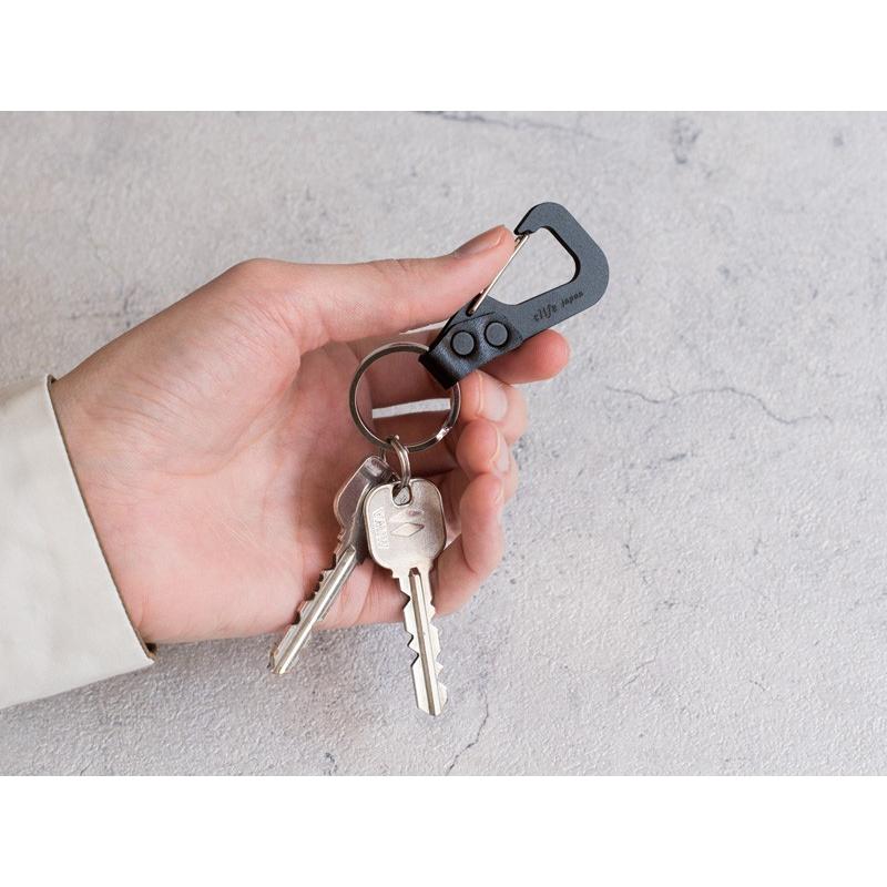 キーホルダー 革 名入れ メンズ 本革 真鍮 キーリング ブラック 日本製