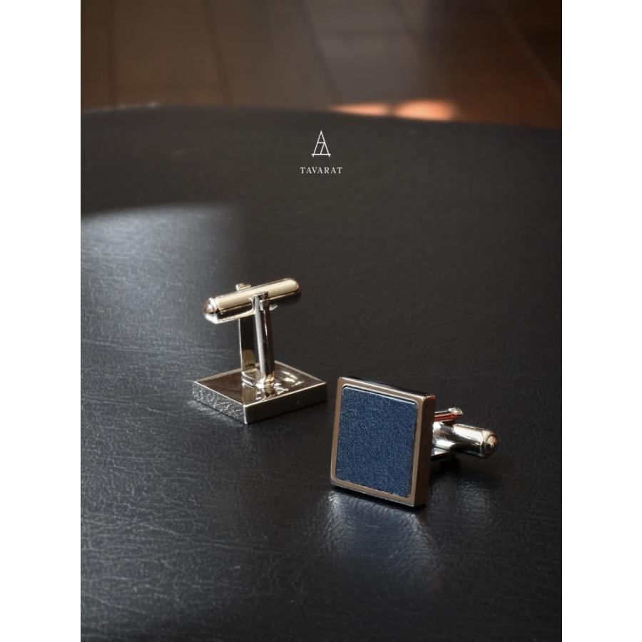 水引ラッピング）ネクタイピン カフス セット 日本製 真鍮 本革