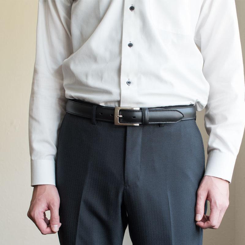 ベルト メンズ ビジネス 本革 名入れ 30mm幅 長さ調節可能 紳士ベルト