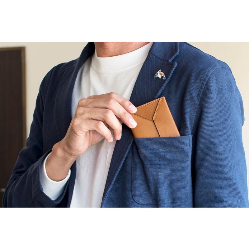 名刺入れ メンズ 薄型 名入れ 本革 日本製 10枚収納 コンパクト レター