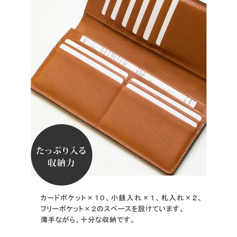 アウトレット）長財布 コードバン 本革 日本製 オイル かぶせ式 小銭