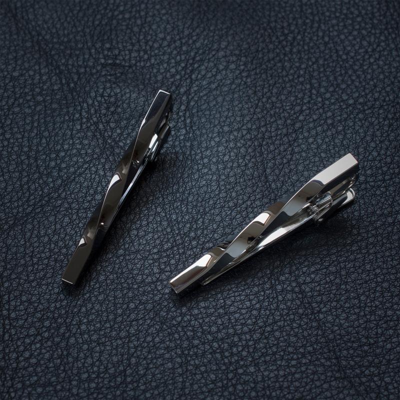 ネクタイピン セット 2本 メンズ 真鍮製 ツイスト おしゃれ