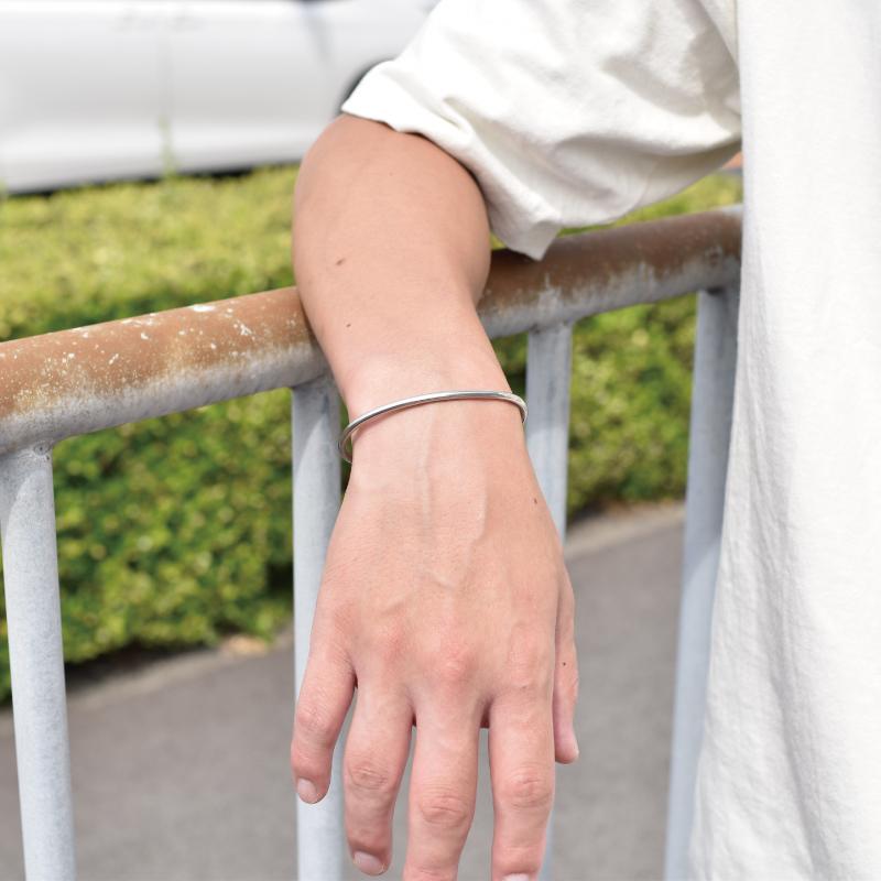 アウトレット）ブレスレット メンズ シルバー バングル