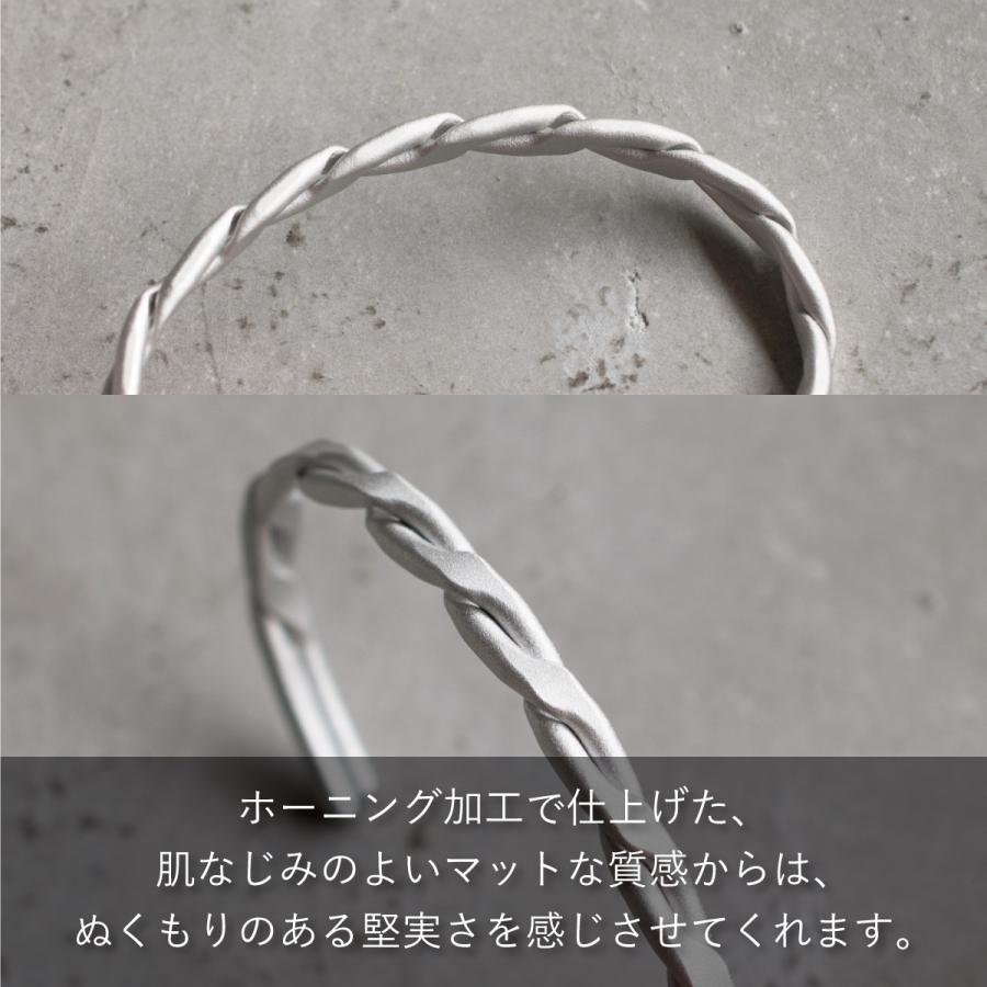 在庫限り 廃盤品）バングル メンズ ツイスト シルバー ゴールド 真鍮
