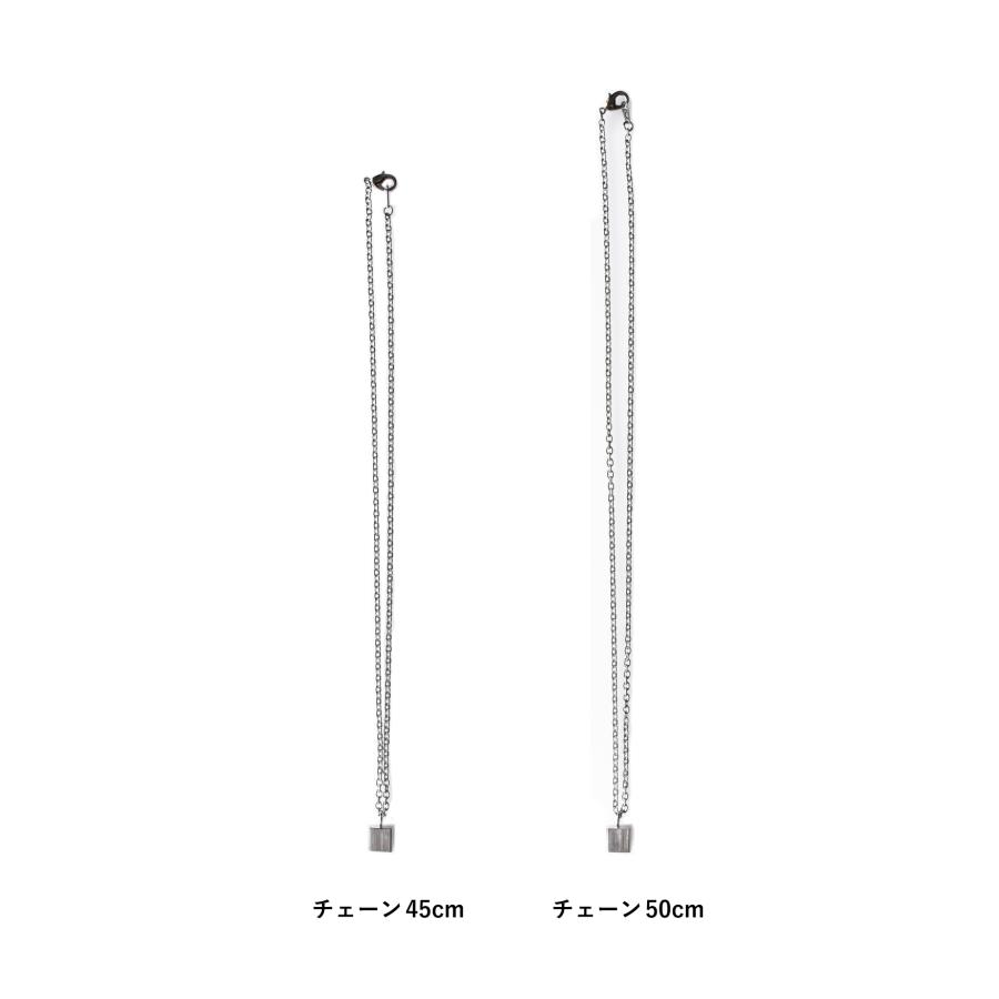 ネックレス メンズ シンプル 正方形 アクセサリー 真鍮 名入れ あずきチェーン 長さ 45cm 50cm おしゃれ スクエア型 Tps-169 |  | 10