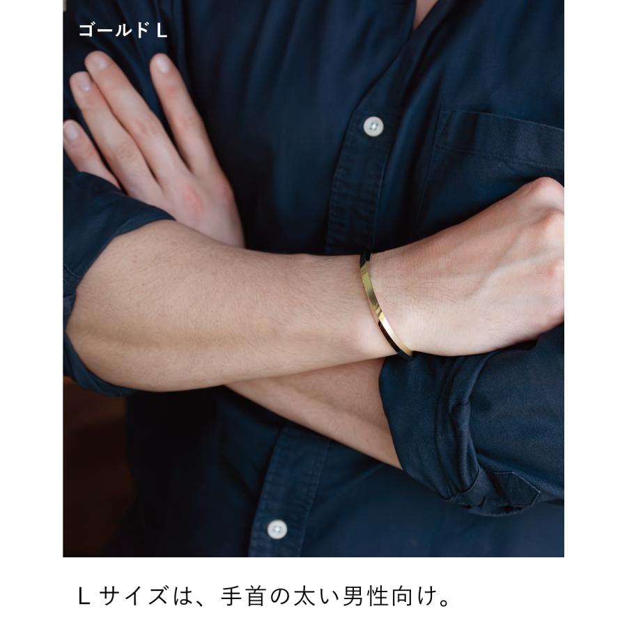 バングル メンズ シルバー ゴールド ブラック ツイスト 真鍮