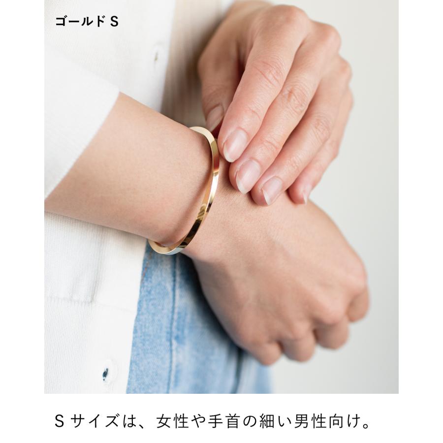 バングル メンズ シルバー ゴールド ブラック ツイスト 真鍮