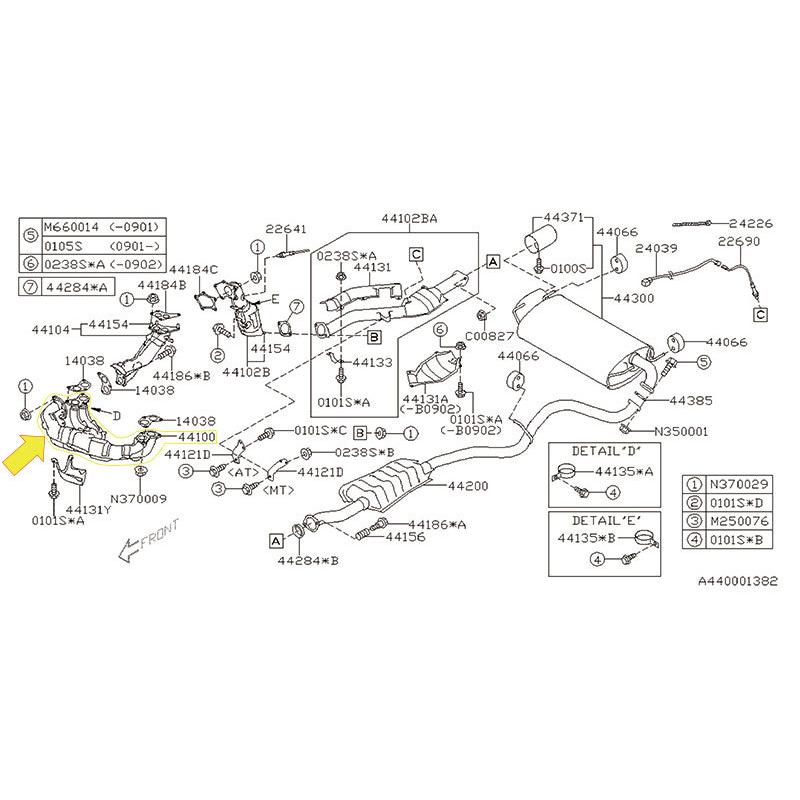 SUBARU（スバル） 44610AA470【スバル純正】エキゾーストマニホールド